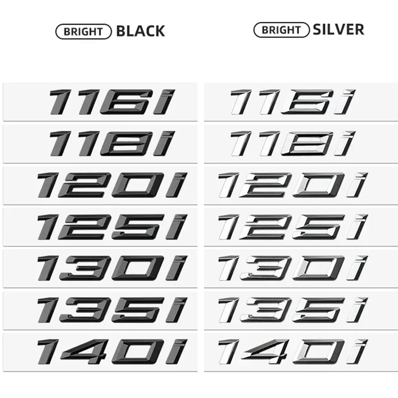 

3D ABS буквы в багажник автомобиля для BMW 116i 118i 120i 125i 130i 135i 140i логотип эмблема наклейка F20 E87 F21 автоаксессуары