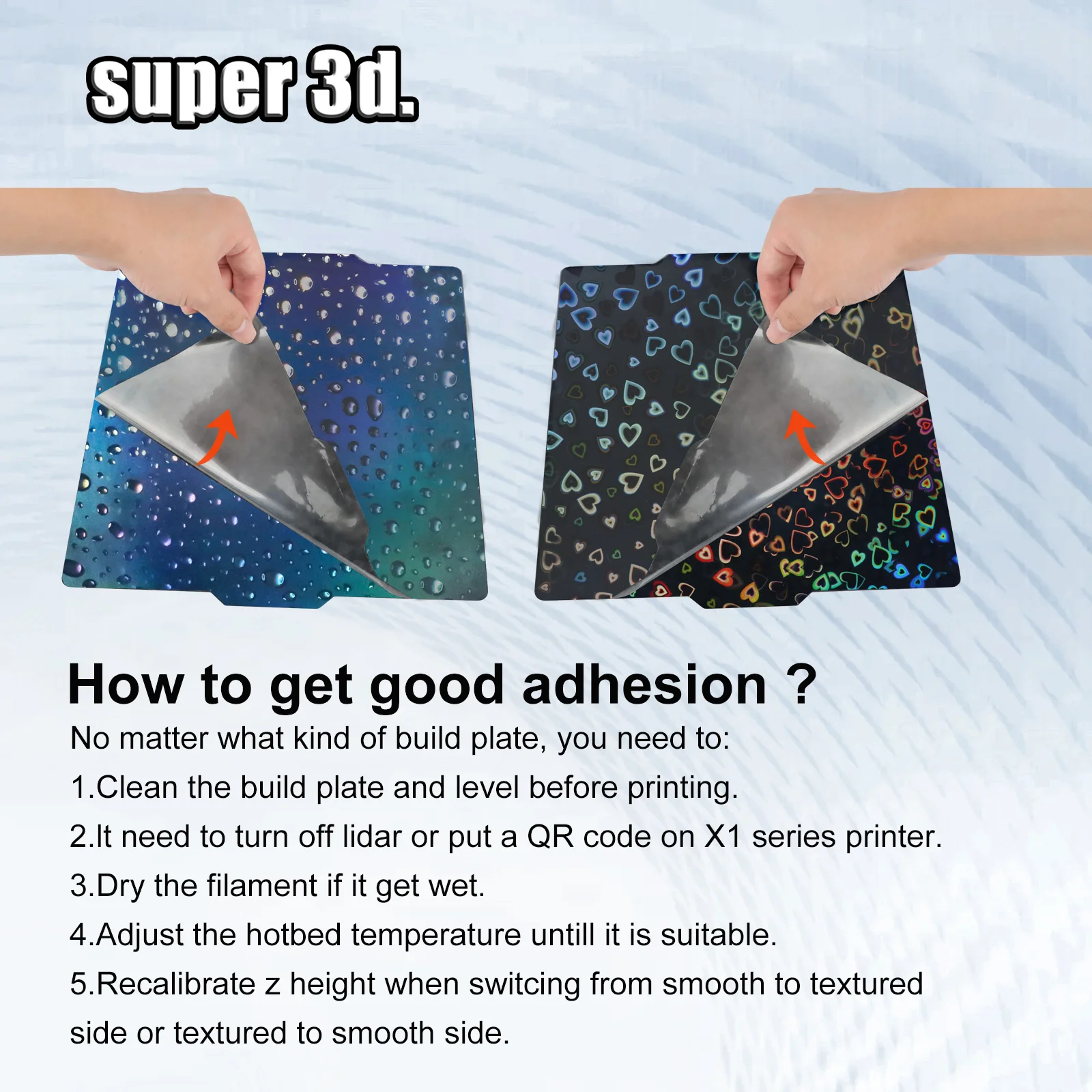 Печатная пластина Bambu P1s детали 3d-принтера 257x257 мм сборная Pei Peo Pet для Lab X1 Carbon P1p A1