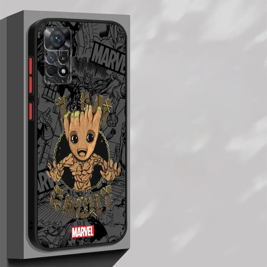 Чехол для телефона Marvel Groot Baby Xiaomi Redmi Note 11 12 13 Pro Plus 11Pro 5G 7 8 9 10Pro 8T 9S 10S 12S Cover Shell