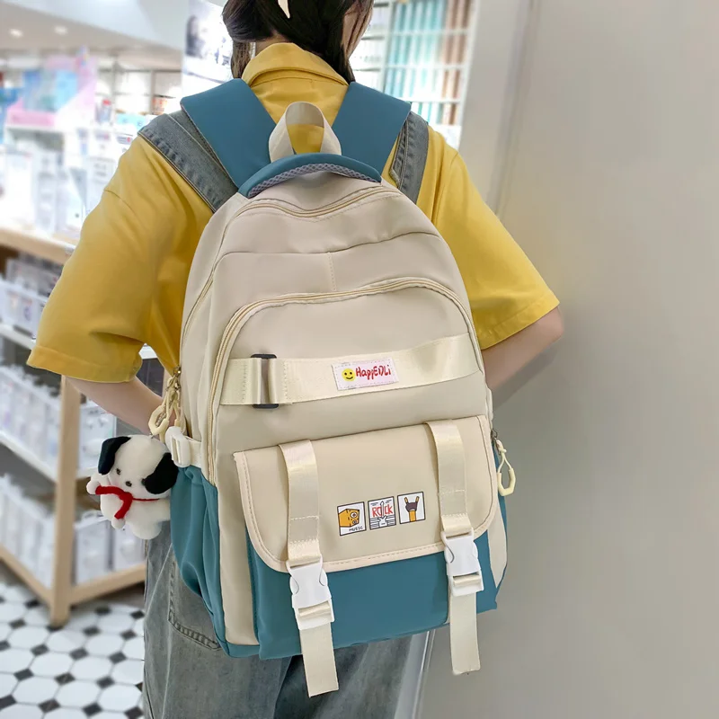 

Female Cute College Backpack Girl Travel Book Backpack Large Capacity Fashion Ladies Leisure Bag Women Laptop Men School Bags