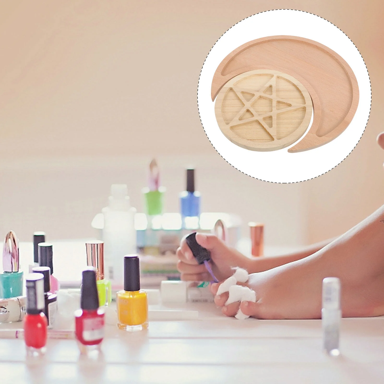 

Поднос для хранения ювелирных изделий, деревянная тарелка, косметика для салона красоты, Изысканная форма звезды