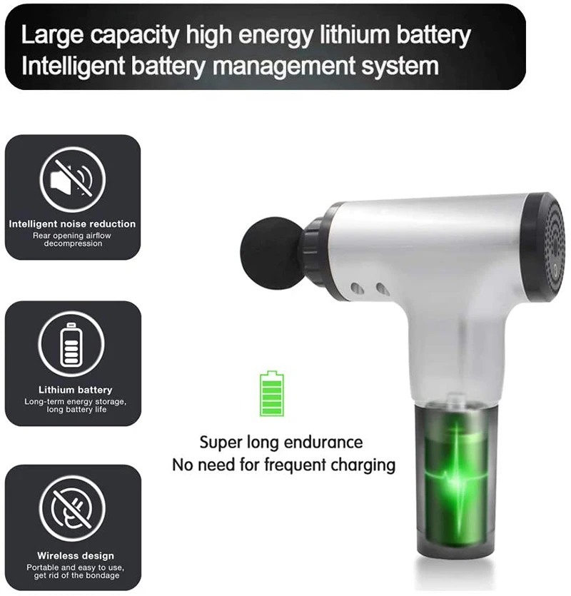 Мощный Массажный Пистолет Для Восстановления Фитнеса Быстрый Вибрационный