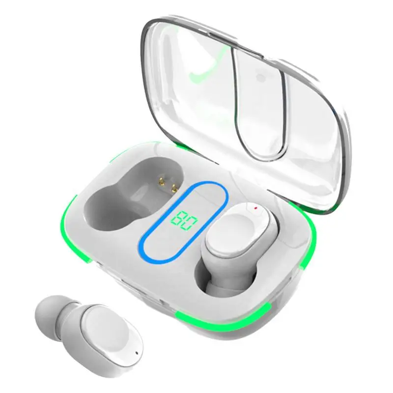 Беспроводные наушники-вкладыши с шумоподавлением, наушники со светодиодным дисплеем и прозрачной зарядкой, беспроводные наушники, время воспроизведения 50 часов Беспроводные наушники-вкладыши с шумоподавлением, наушники со светодиодным дисплеем и прозрачной зарядкой, беспроводные наушники, время воспроизведения 50 часов
