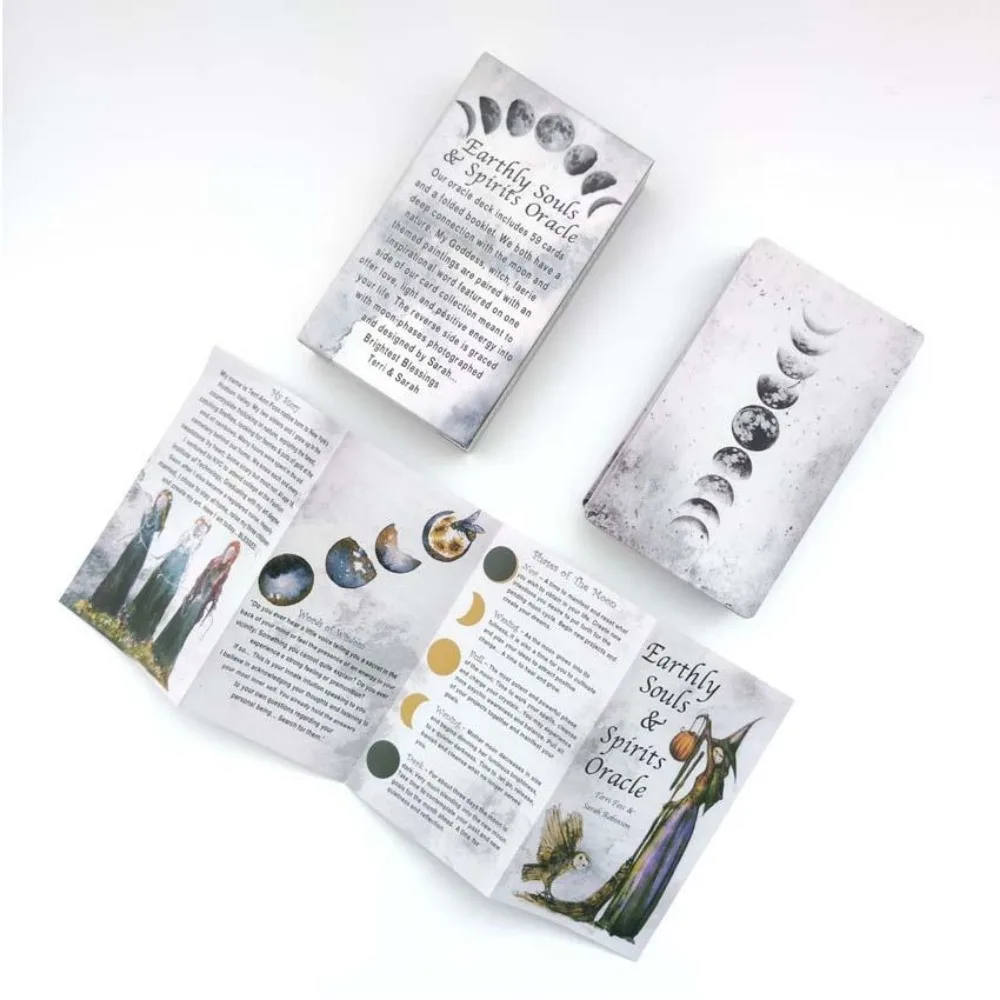 12x7 см Земные души Духи Оракул Карточные игры Бумажное руководство