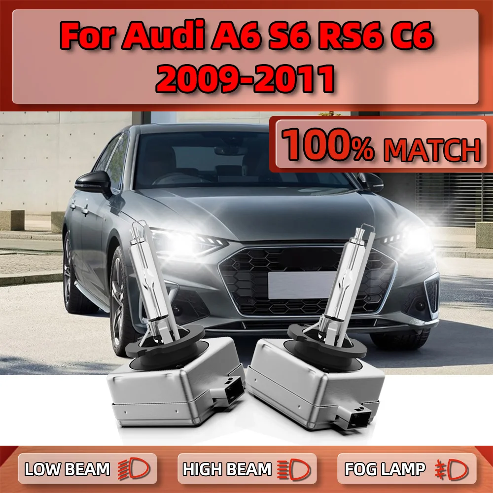 2 шт. автомобильные ксеноновые лампы для Audi A6 S6 RS6 C6 6000 2009 2010 2011