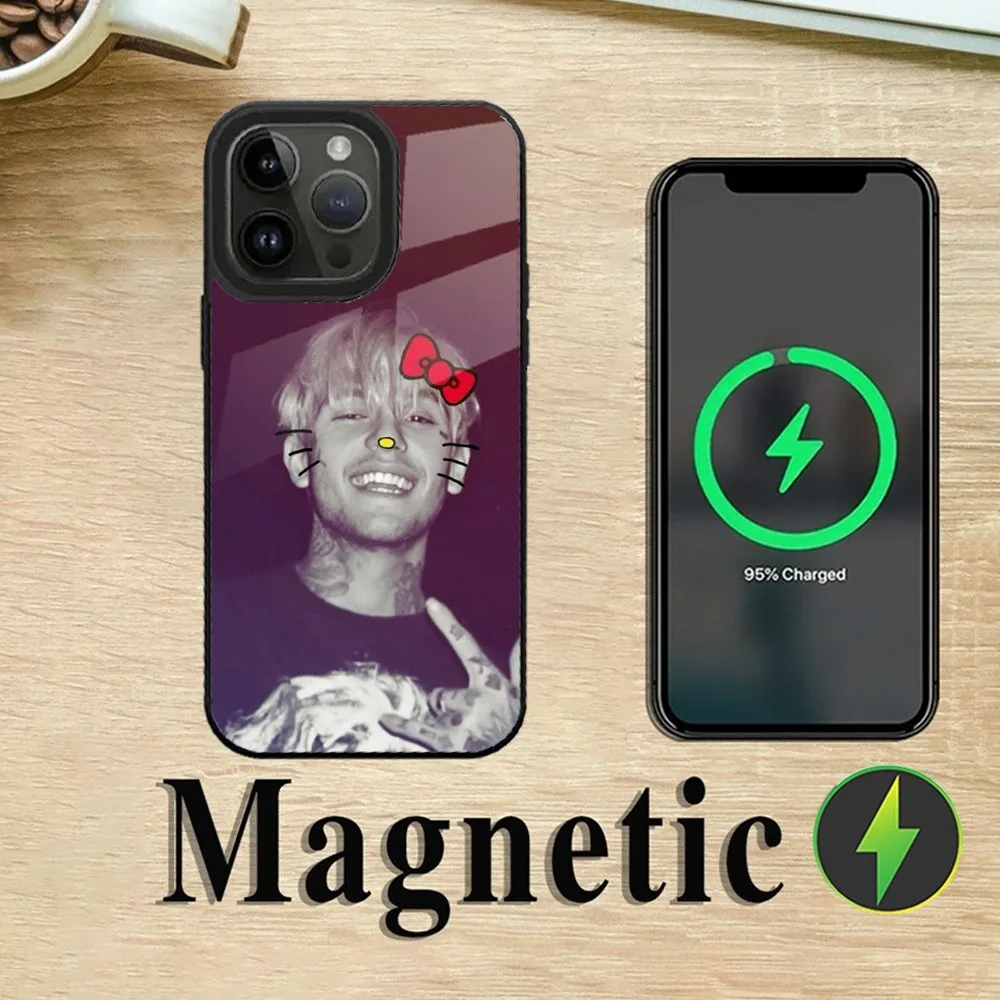 Чехол для телефона Singer L-Lil Peep iPhone 16 15 14 13 12 11 Plus Pro Max Mini Magsafe с магнитной