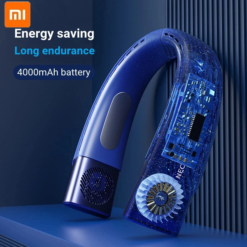

Xiaomi 4000 мА/ч подвесной шейный вентилятор портативный кондиционер Тип-C USB Перезаряжаемый воздухоохладитель 5 скоростей Электрический вентилятор для спорта