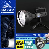 baldr searchlight high power strong led flashlight long range portable powerbank rechargeable lamp survival equipment