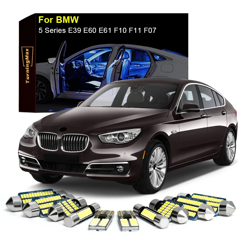 

Canbus Interior Lighting LED Bulb Kit For BMW 5 Series E39 E60 E61 F10 F11 F07 530d 540i Dome Trunk Indoor Light Car Accessories