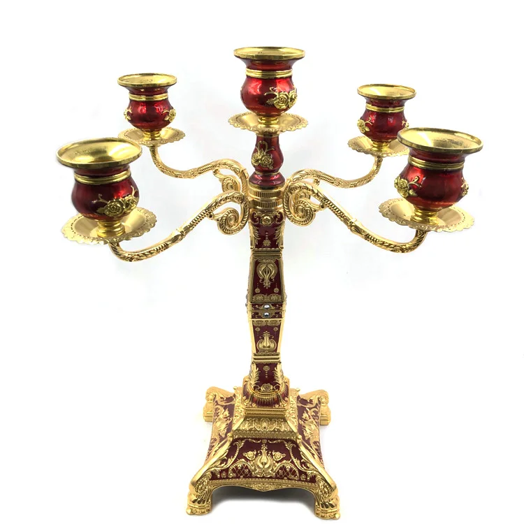 

European Style High Quality Metal Crafts Candlestick Home Decor Luxury Candle Holder