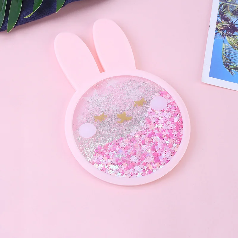 Подставки с сыпучим песком для напитков Горячие силиконовые подставки блестками