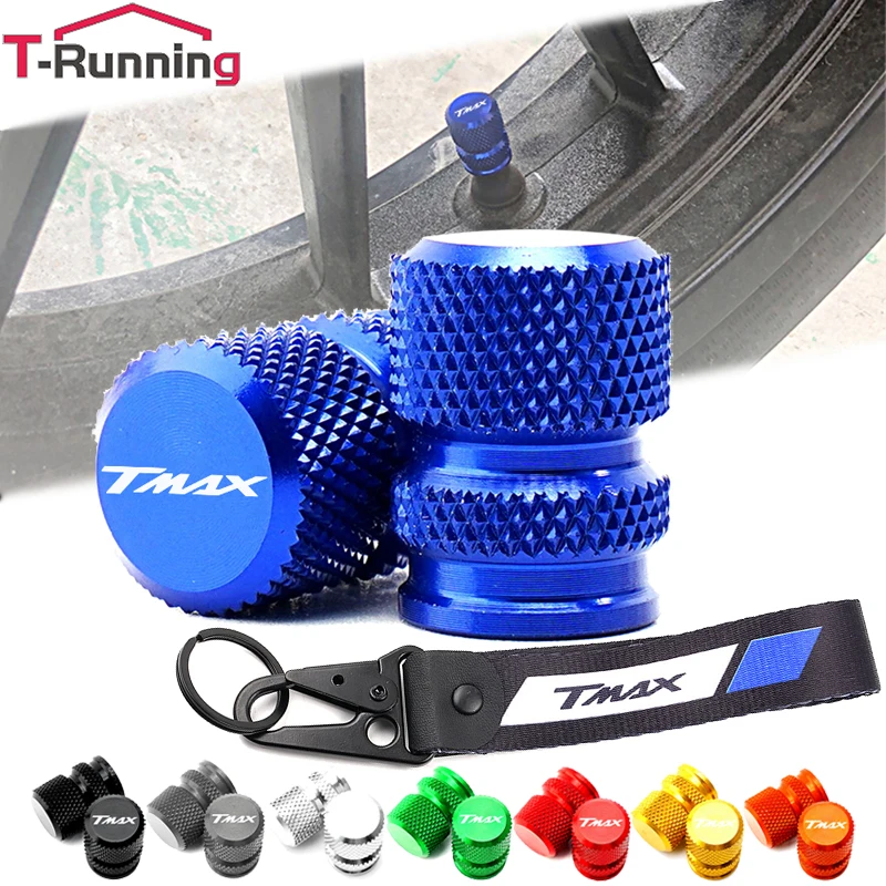 

For YAMAHA T-Max TMAX 530 500 560 TMax530 SX DX TECH MAX TMAX560 TMAX500 Tire Valve Air Port Stem Cover Cap Plug & Keychain