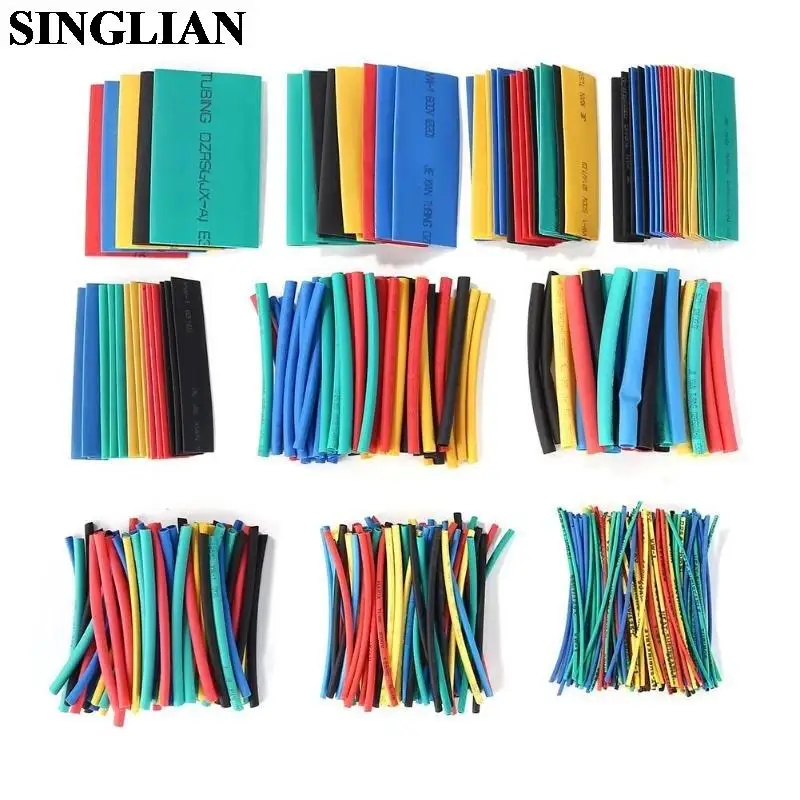 

530pcs/pack Polyolefin Shrinking Assorted Heat Shrink Tube Wire Cable Insulated Sleeving Tubing Set 2:1 Waterproof Pipe Sleeve