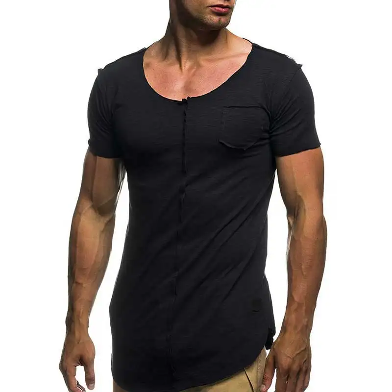 

H131 Casual Summer Top Tee Shirts Mens Fitness Slim camiseta MY071