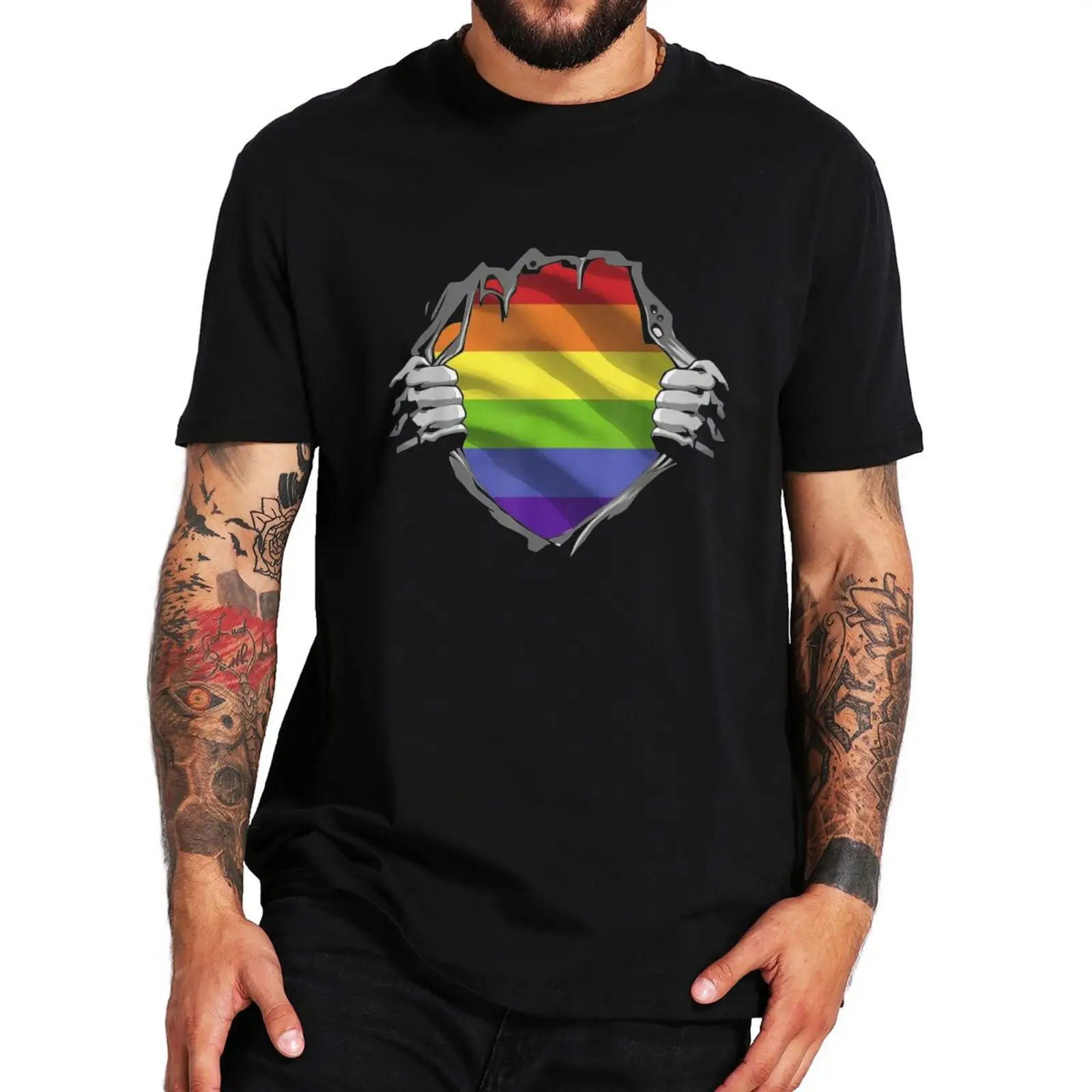 

Gay Pride LGBTQ футболка сообщества Rainbow Pride месяц подарки винтаж с коротким рукавом европейский размер 100% хлопок летние повседневные футболки