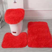 3Pcs/set Bath Mat Set Soft Fluff Shower Carpet Non-slip Floor Mat for Bathroom Toilet Rugs Toilet Lid Cover Bathroom Products 3Pcs/set Bath Mat Set Soft Fluff Shower Carpet Non-slip Floor Mat for Bathroom Toilet Rugs Toilet Lid Cover Bathroom Products