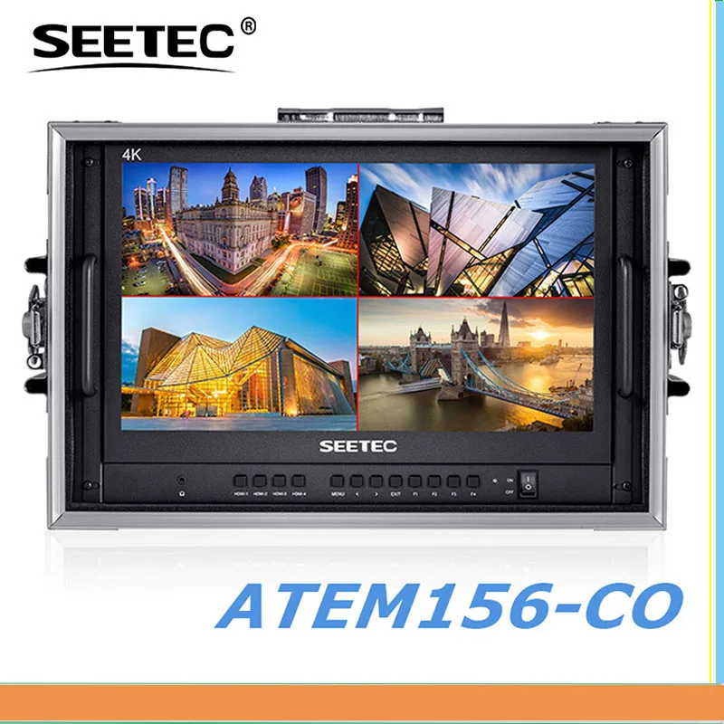 

SEETEC ATEM156-CO 15.6 4K HDMI Multiview Carry-on Live Streaming Broadcast Director Monitor for ATEM Mini Mixer Pro LCD Monitors