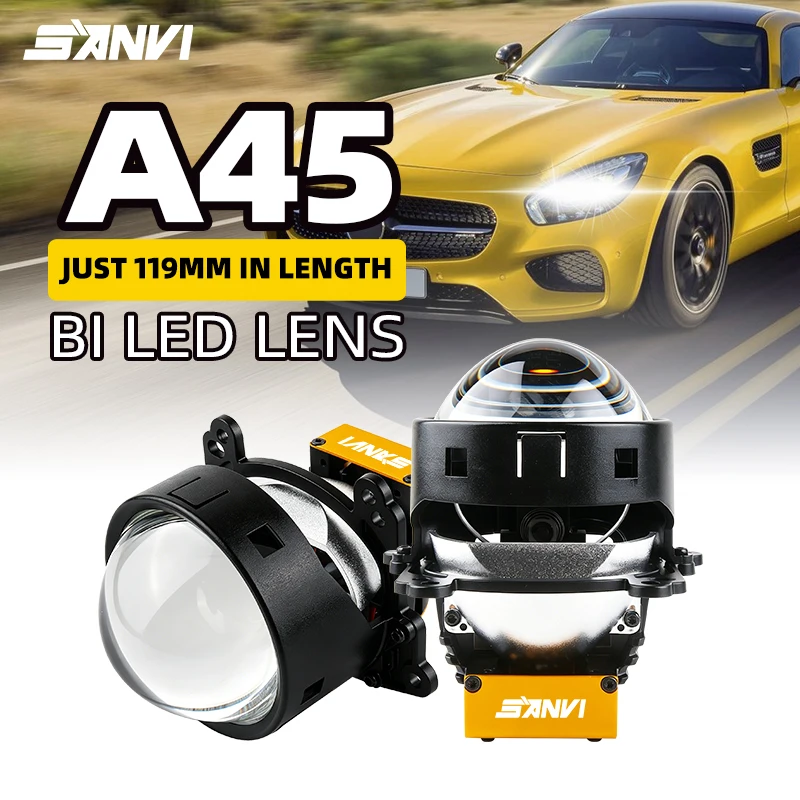 Фото SANVI 6000K 3-дюймовые Bi-LED линзы A45 для фар Hella 3R G5, 90 Вт, для модернизации передних фар автомобиля, автоаксессуар №1