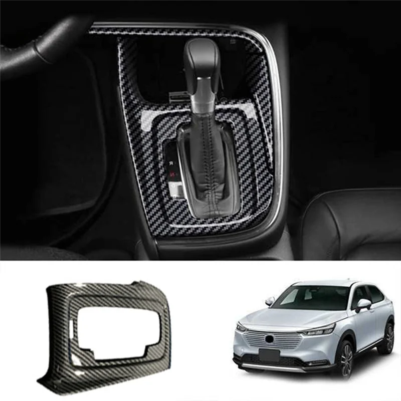 

Car Carbon Fiber Central Control Gear Shift Panel Decal Interior Modification for Honda HRV HR-V Vezel 2022 2023 LHD