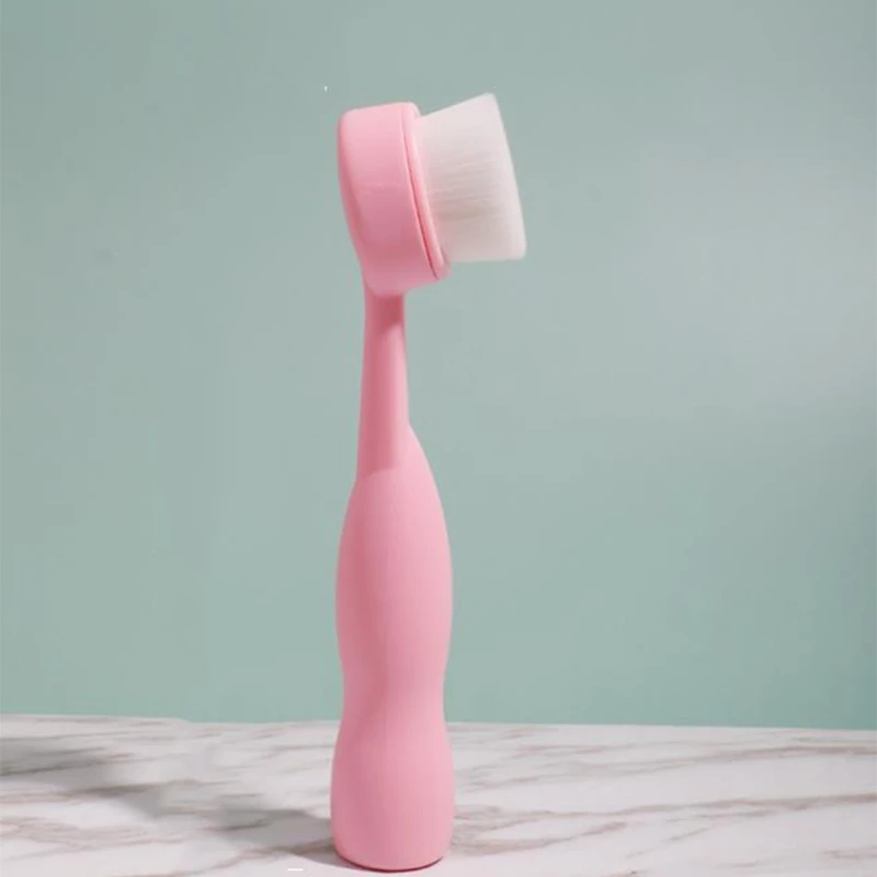 

Face Brush Standable Facial Cleaning Brush Scrubber Manual Wash Brushes Woman's Deep Pore Makeup Massaging Three Color
