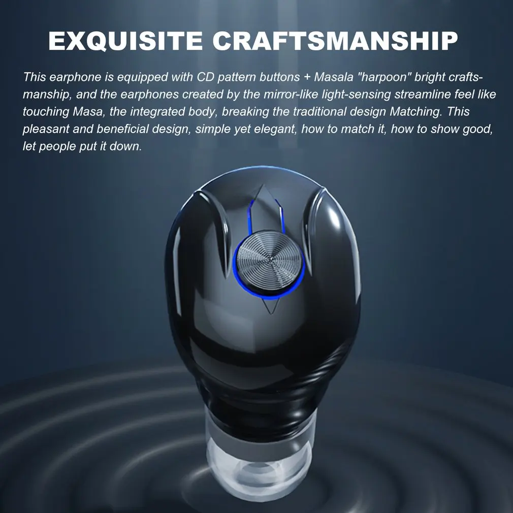 

2022 New Wireless Bluetooth 5.0 Earphone Earbud Waterproof Sports Headset Invisible In-Ear Headphone Audio Accessories