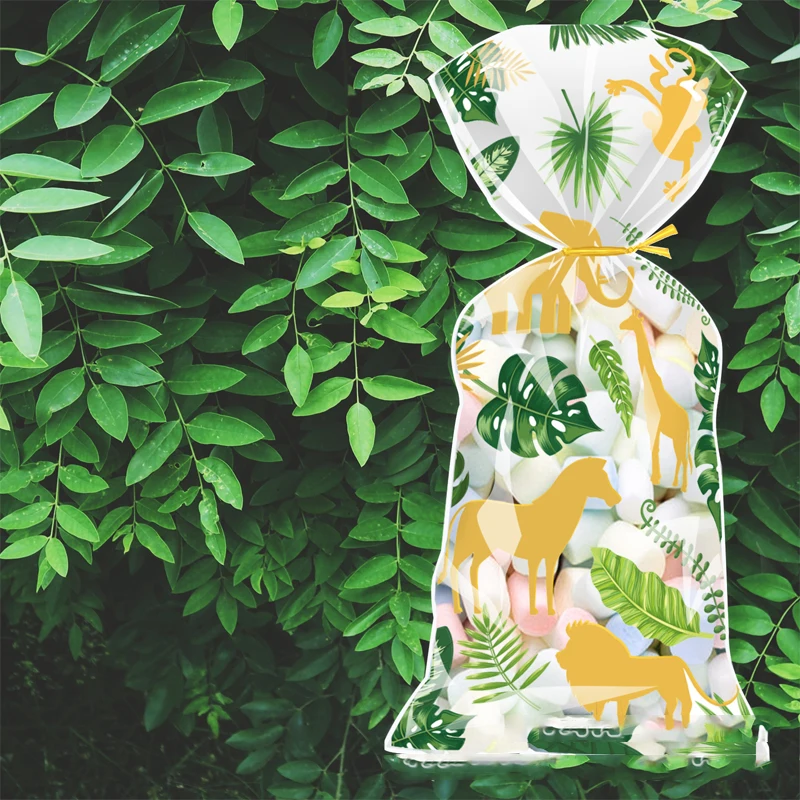 10 шт. пакеты с Гавайскими листьями для конфет |