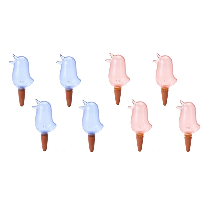 

8 шт., автоматическое устройство для самополива птиц, голубое и розовое