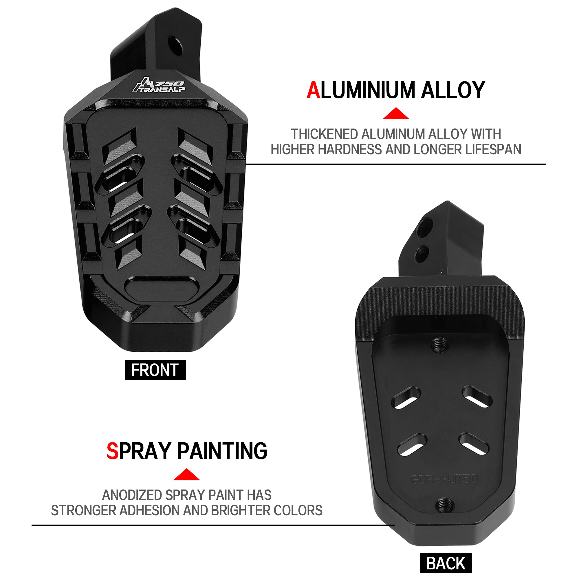 Для Honda XL 750 XL750 TRANSALP xl мотоцикла XL750V черные серебристые подножки алюминиевая