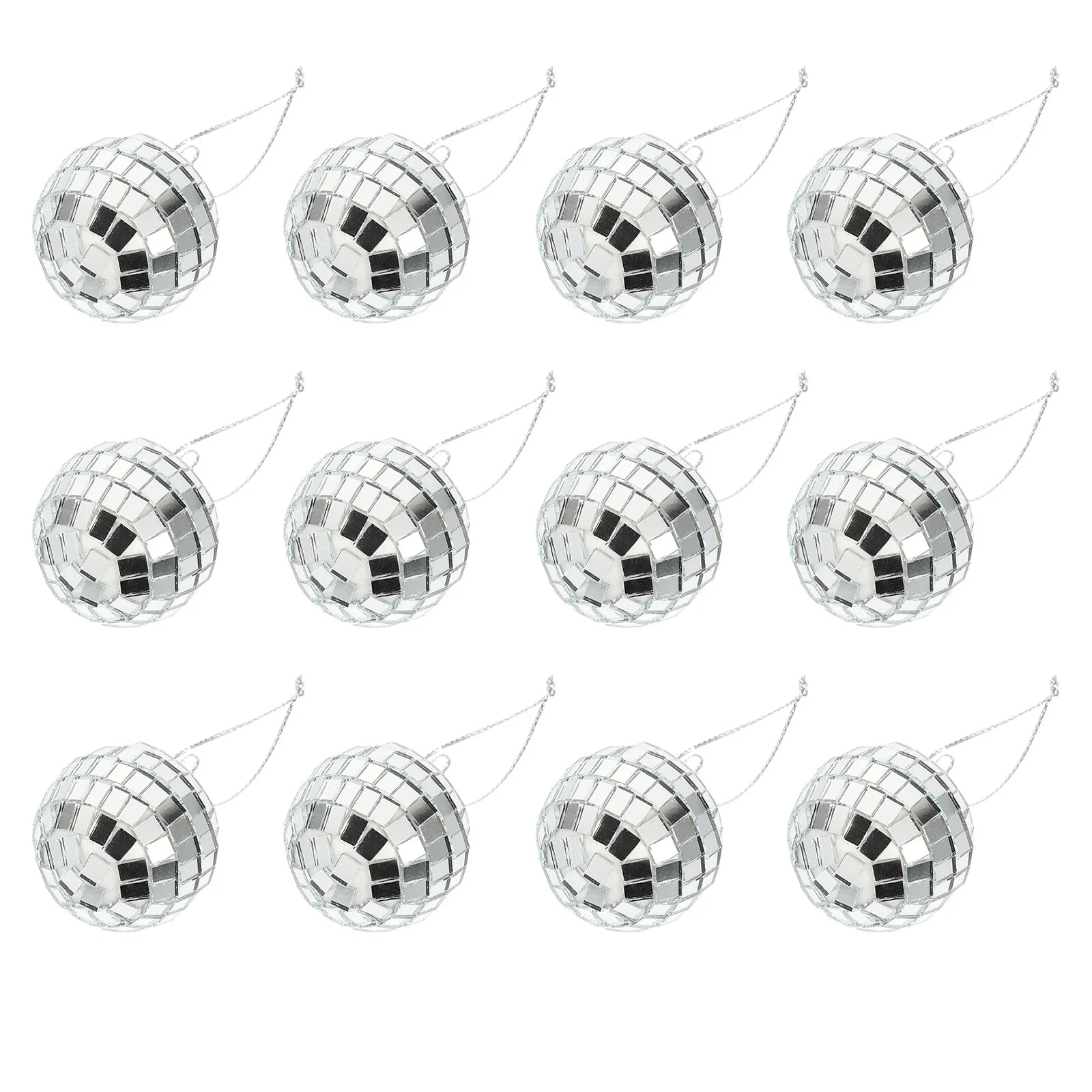 

12 Pcs Hanging Ball Wedding Decorations Disco Mirror Chic Party Surface Foam KTV Reflective