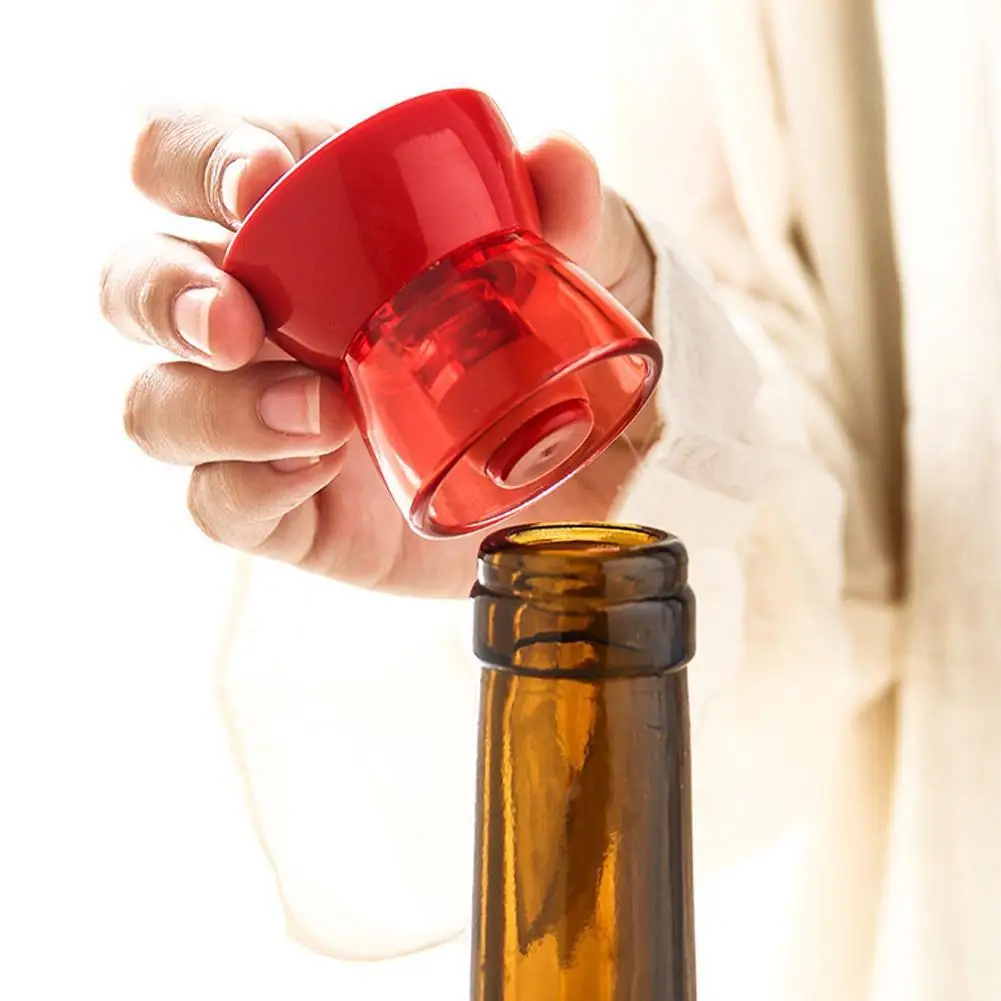 

Вращающаяся Силиконовая пробка для бутылки вина, герметичная задняя крышка для вакуумного удержания свежести вина