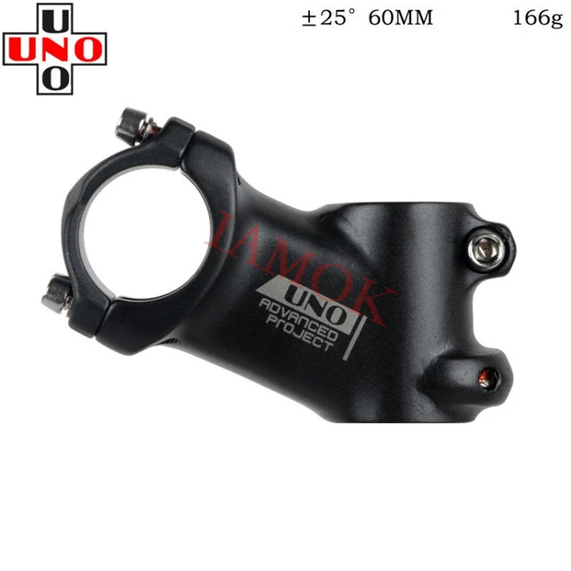 

UNO AS030 Road Bicycle Matte Black Stem 25 Degree 60-100mm Iamok Bike Parts 31.8x28.6mm Stems