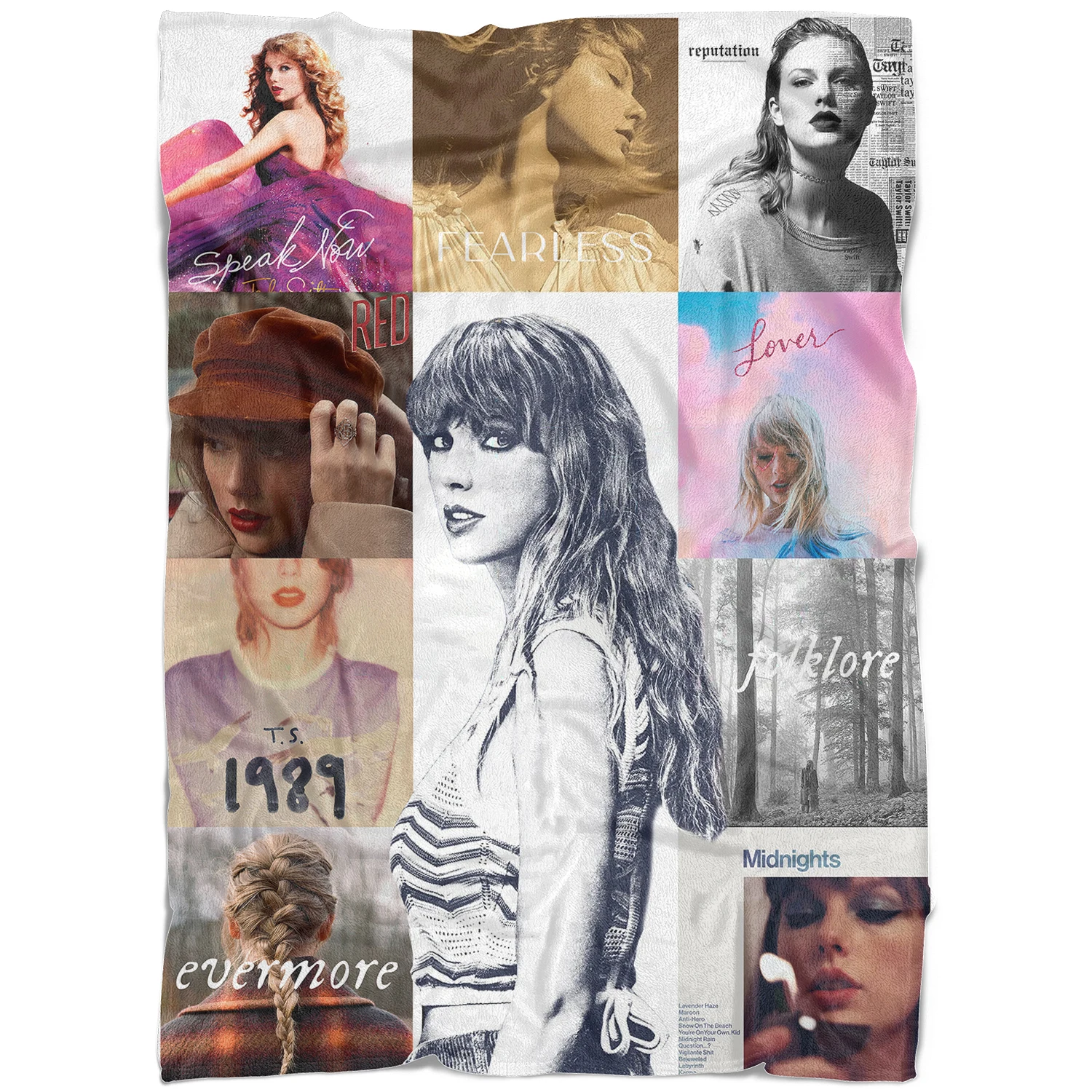 

Taylors Swiftie Eras Tour Blanket Merch Home Decorative Popular Song Album Cover Throw Blankets Ultra-Soft Velvet for Travel