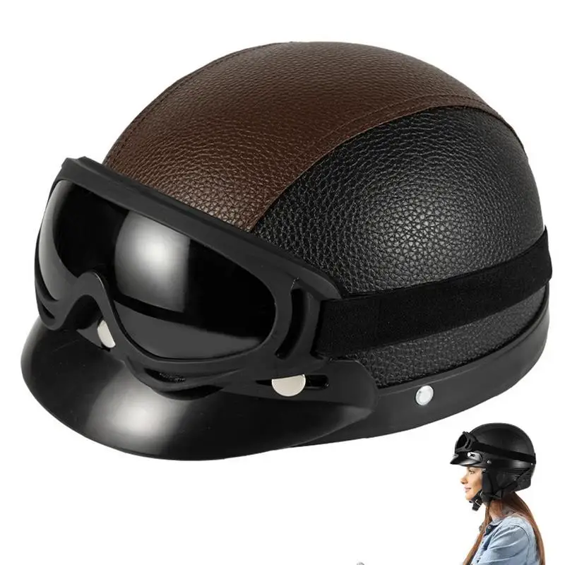 

Motorcycle Helmets For Men Retro Bicycle Helmets Quick Release Buckle Approved Cycling Motocross Suits Men Women