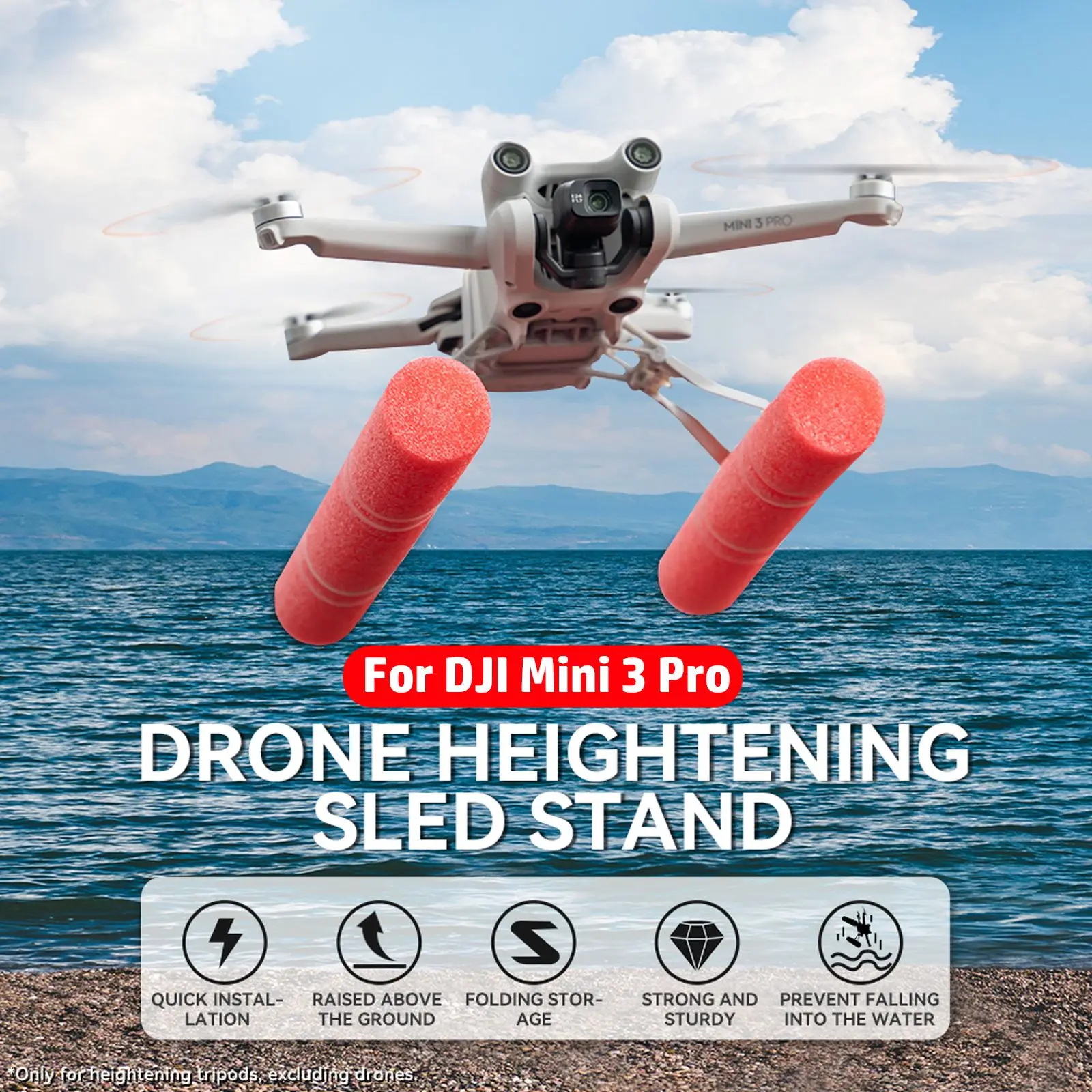 

Mini Drone Accessories Extension Legs Support Accessory Tripod Stand/Buoyancy Stick for DJI Mini 3 Pro Extended Height Leg