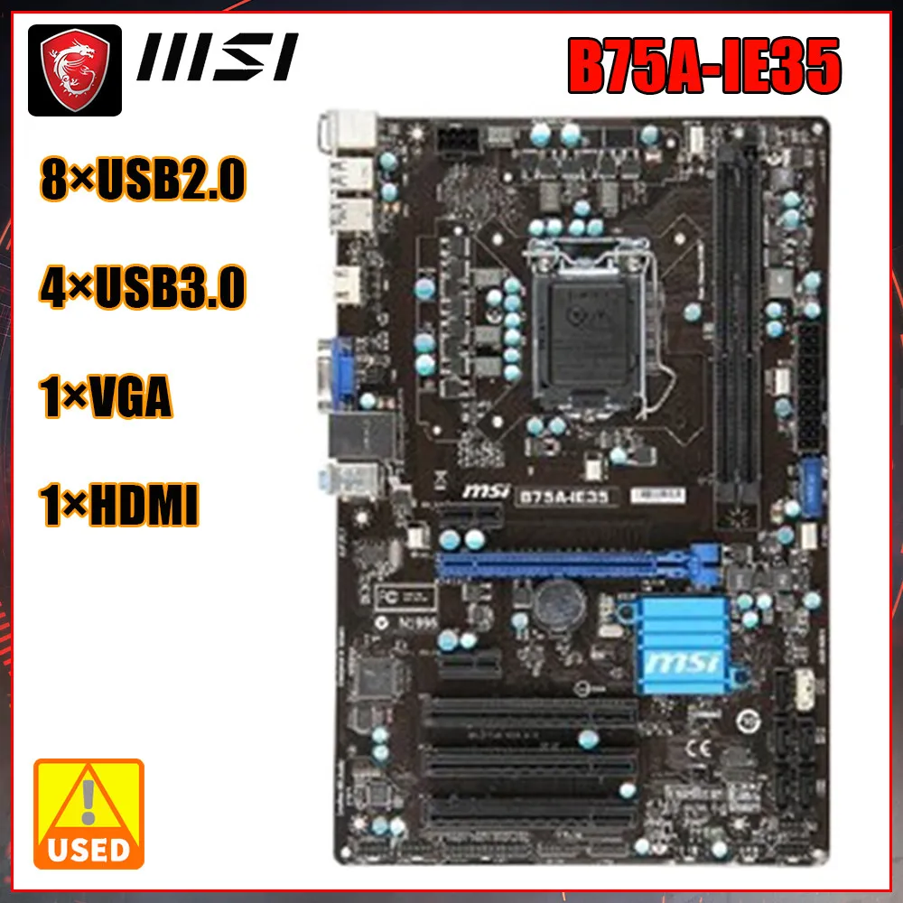 Материнская плата MSI встроенная в набор микросхем Intel B75 LGA1155 разъем ЦП поддержка