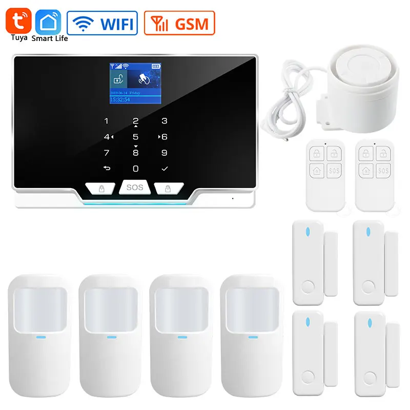 

Смарт-система сигнализации Wriless, экран 1,8 дюйма, GSM, Wi-Fi