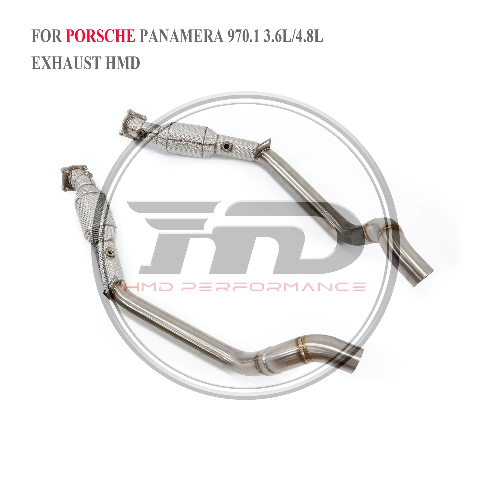 

HMD выхлопная система, высокая производительность потока, труба для Porsche Panamera S 3.6L 4.8L 970,1 2010-2014 с теплозащитной гоночной трубой