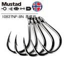 Рыболовные крючки Mustad 10827, для ловли карпа, крючки колючие, из углеродистой стали