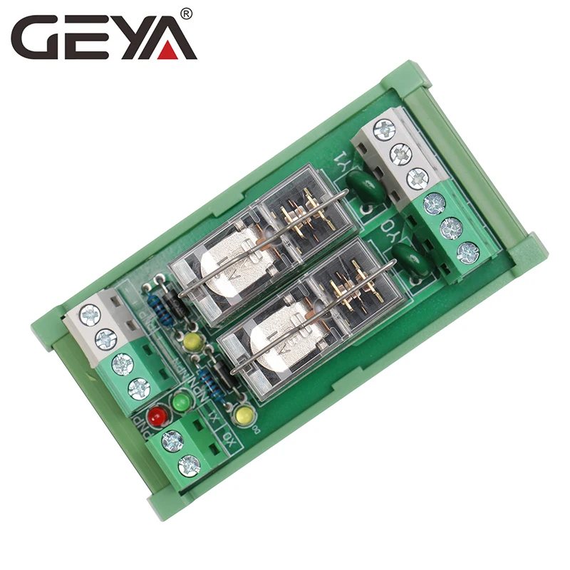 GEYA NG2R 2 канальный релейный модуль 12V 24V 1SPDT реле 10A штепсельную вилку в Тип Omron Реле |