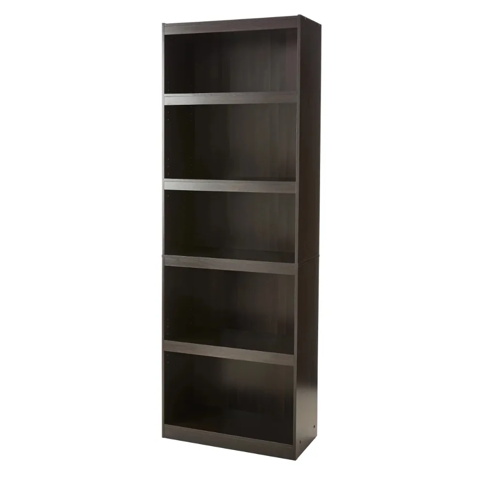 Mainstays Framed 5-Shelf Bookcase & Magazine Racks Cd Racks Book Storage