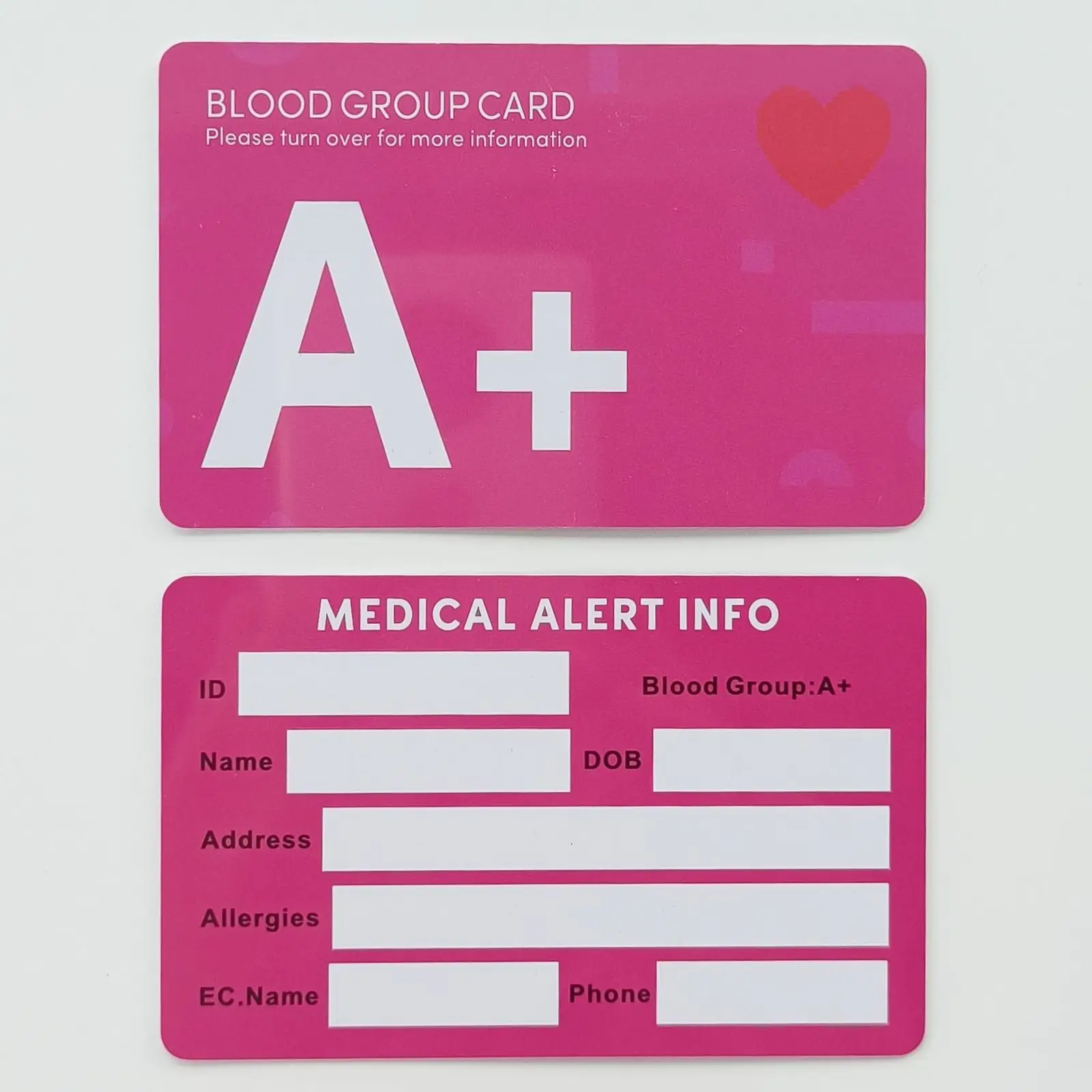 

Карта медицинской информации о группе крови