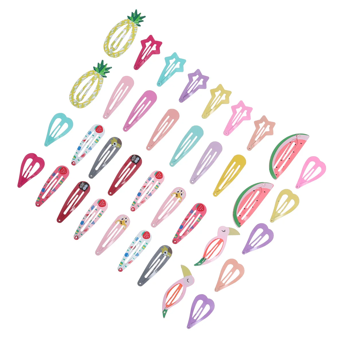 

Hairclips Girls Women Snap Clip Color Mini Kidssmall Candy Girl Pin Bobby Bang Barrettes