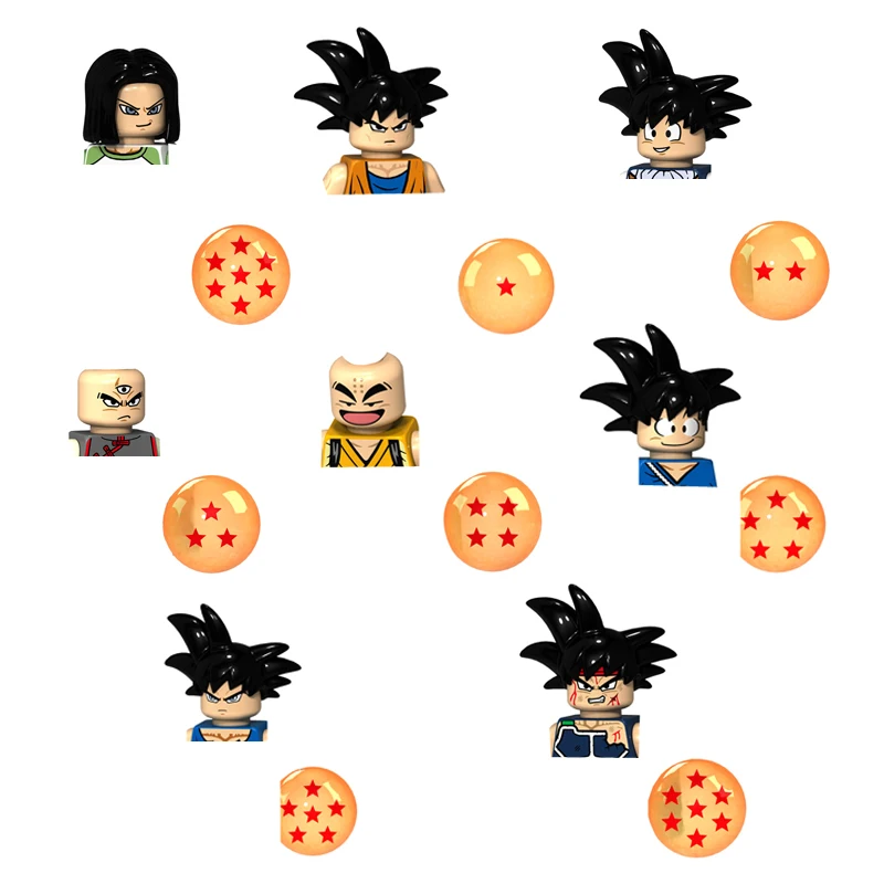 

Dragon Ball Series Minifigures Children's Educational Assembling Toys Building Blocks Bag