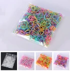 1000 шт.компл. однократные мини-резинки детские головные уборы маленькие резиновые эластичные женские ленты для волос с блестками прозрачные