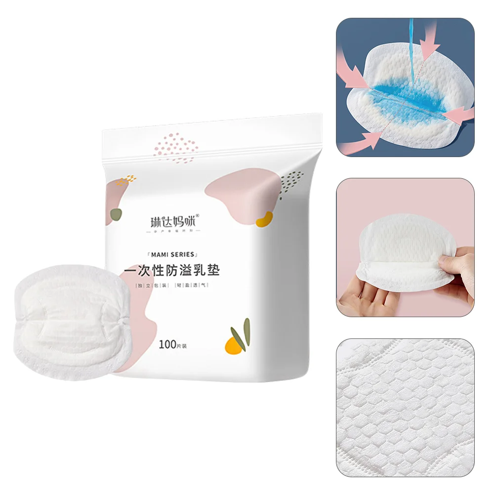 

100 Pcs Breast Pads Baby Supplies Nursing Disposable Wood Pulp Leak-proof Mat Leakproof