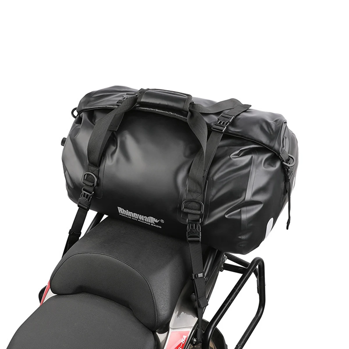 

Rhinowalk Motorcycle Bag 45L Waterproof PVC Tail Saddle Bag Durable Dry Luggage Outdoor Bag Motorbike Rear Seat Bag Accessories