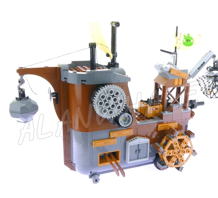 850 шт. игры с птицами поросенок пиратский корабль паруса флаги журавль джетта