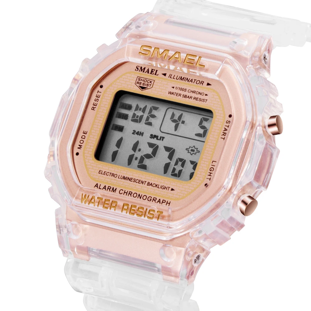 SMAEL Fashion Women Men Digital Watch Luxury Brand Student Sports Watches Unisex LED Electronic Wristwatch Teenager Clock Girl enlarge