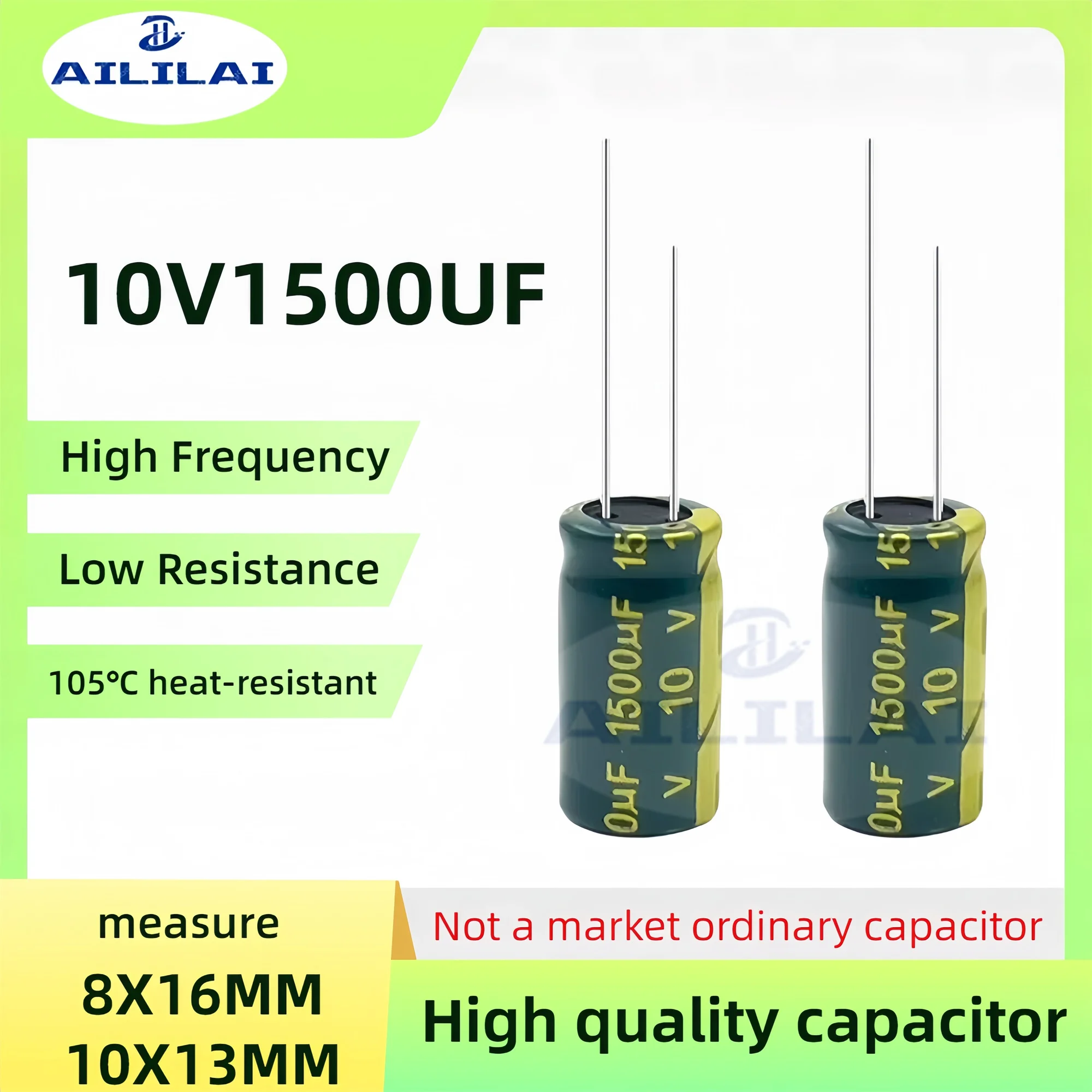 20 шт. оригинальный 10v1500uf низкий ESR/импеданс высокая частота 10 В 1500 мкФ алюминиевый