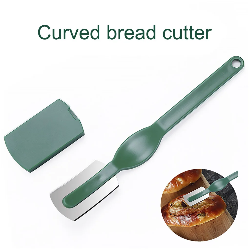 

Bread Scraper Dough Bread Carbon Steel Slicer with ABS Handle & Cover Home Bakery Baking Tool
